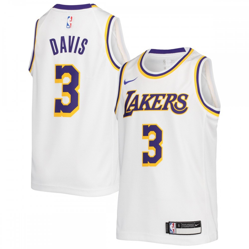 Anthony Davis Los Angeles Lakers Youth 2020/21 Swingman Jersey - Association Edition - White-Pro Kit Vault | Brand New 26/27 Sports Jerseys